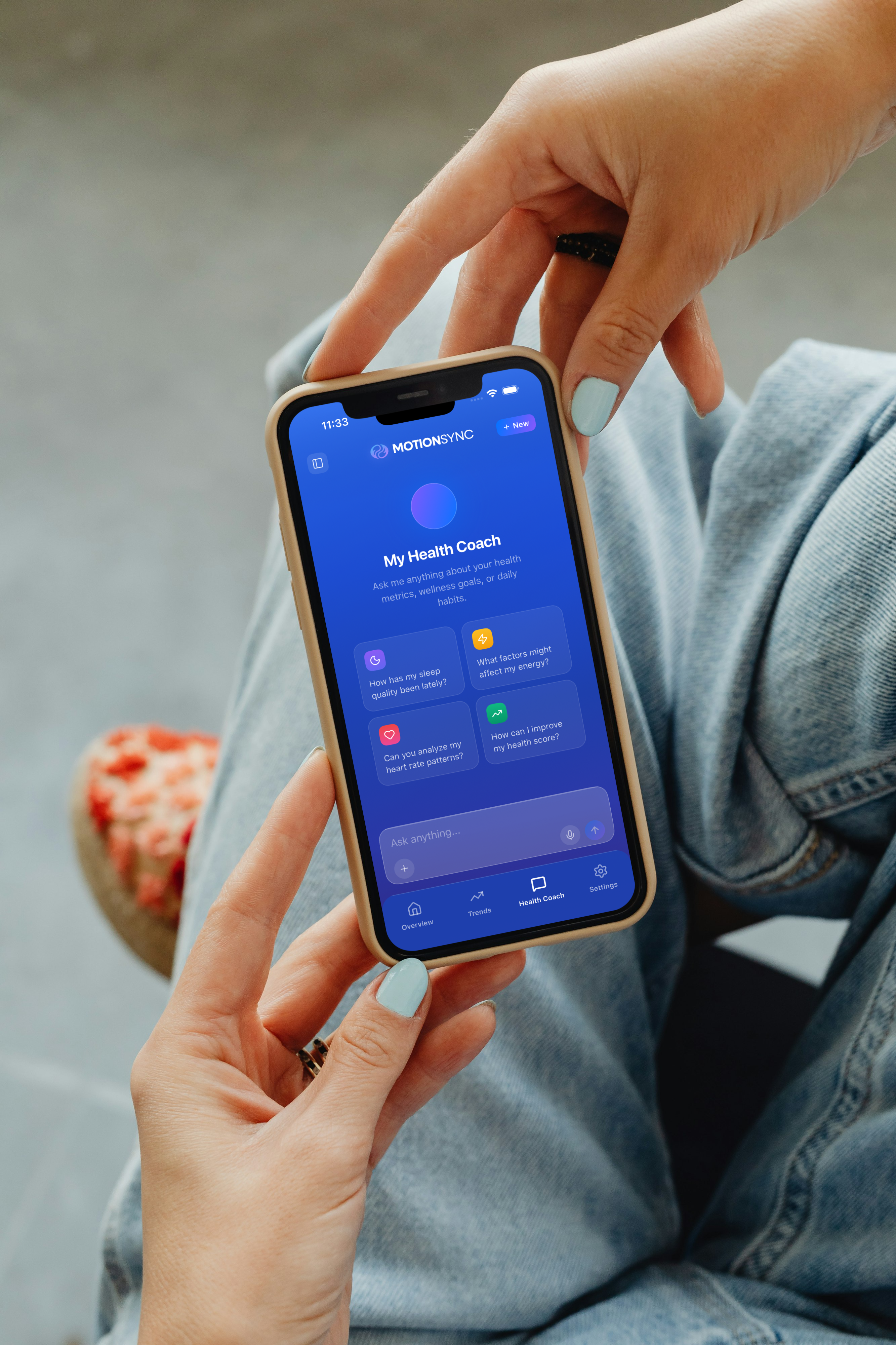MotionSync AI health coach providing personalized insights