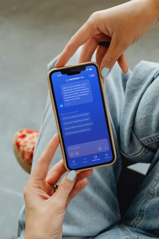 MotionSync AI chat assistant helping with health questions